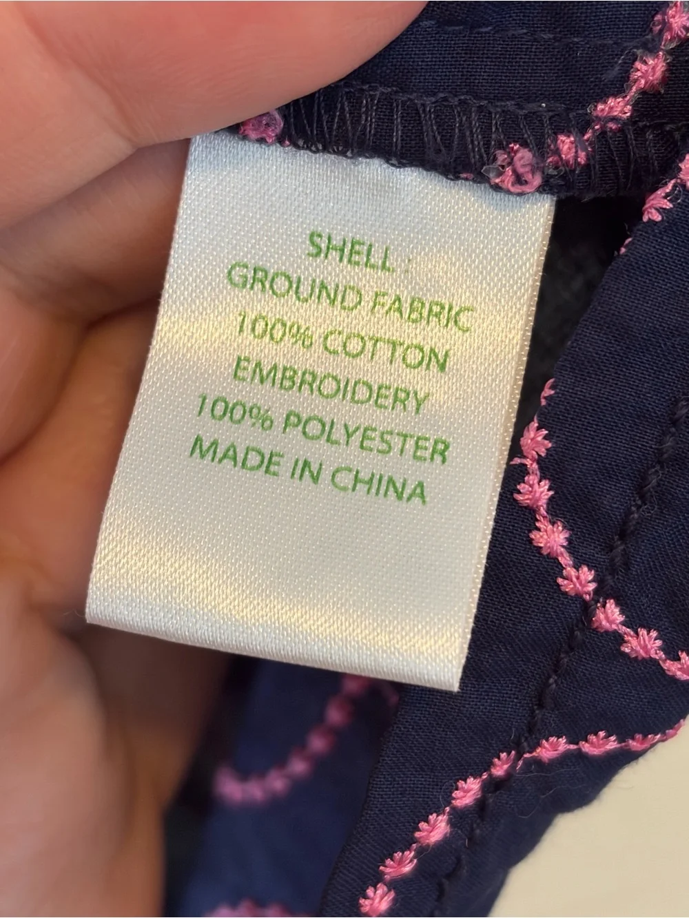 Lilly Pulitzer Women’s Navy Pink Dot Button-Front Blouse